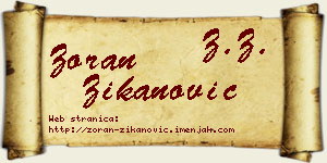 Zoran Žikanović vizit kartica